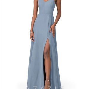 Azazie Dusty Blue Jane Dress